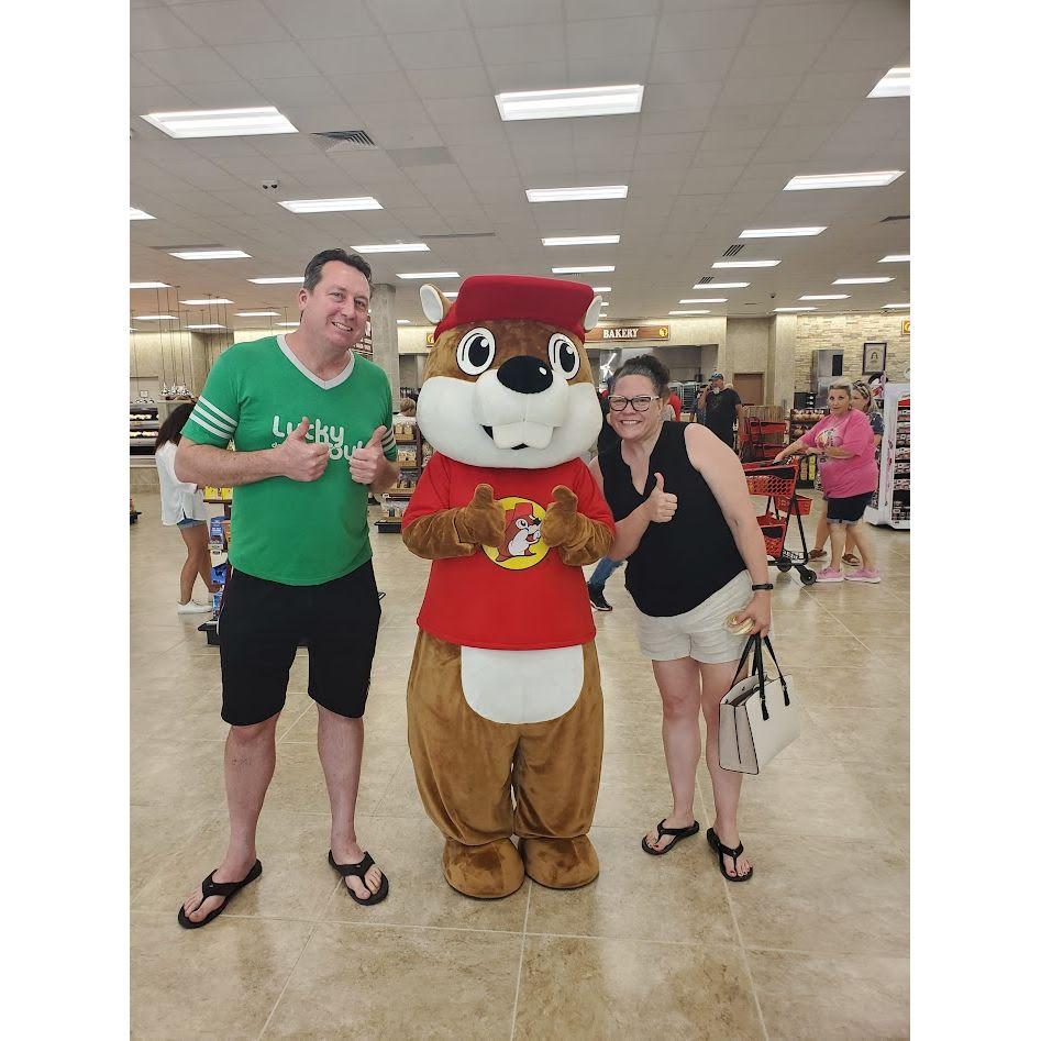 Had to get a picture with Buccee on our way to Houston!