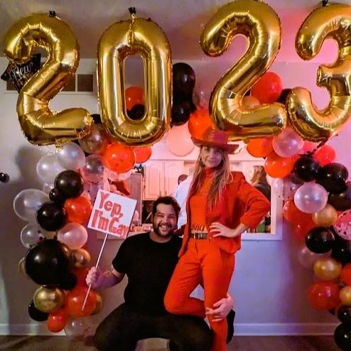 First New Years together and another excuse to dress up! It was "Time Magazine" themed, and we went as two gay icons. Can you guess who?