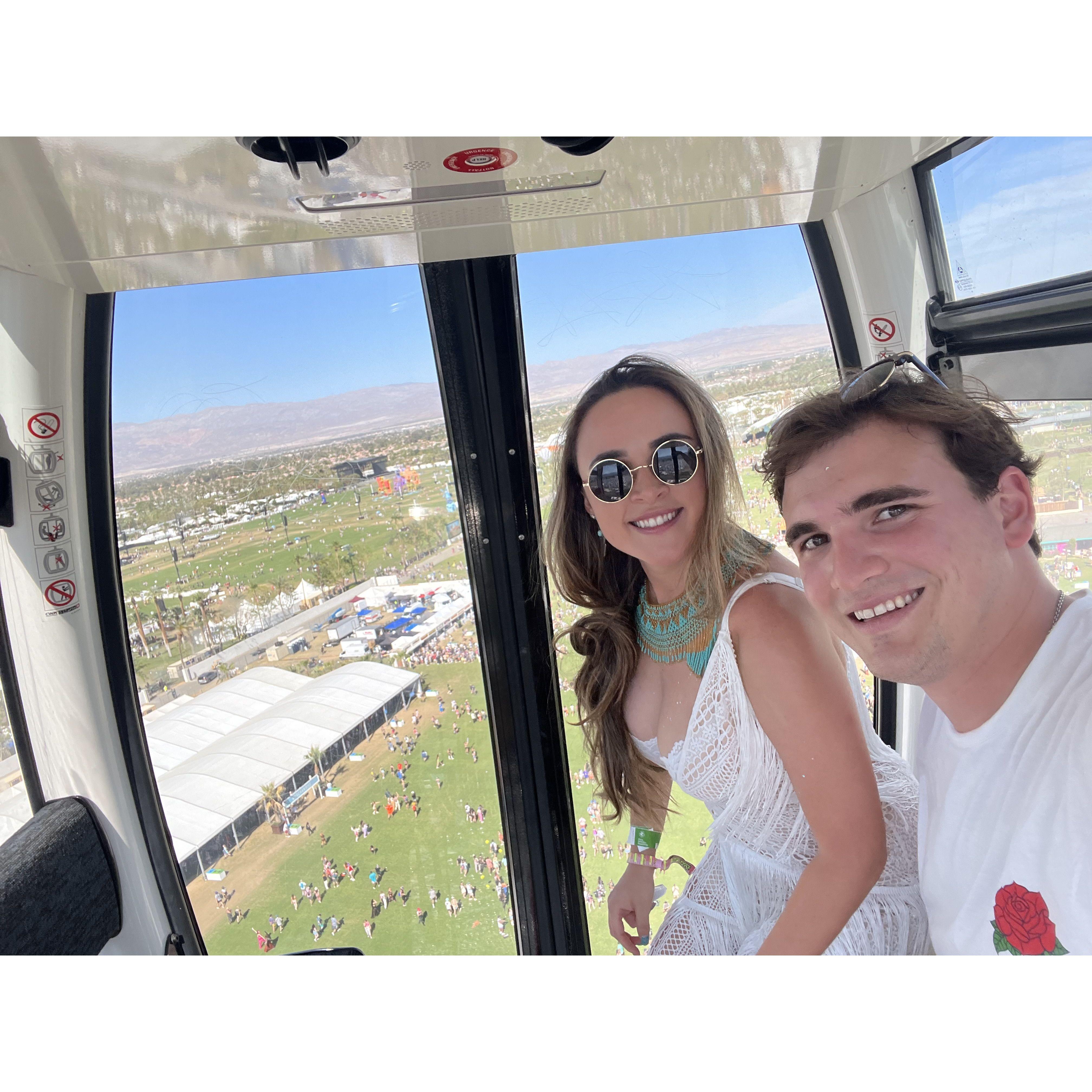 At the carousel in Coachella music festival !