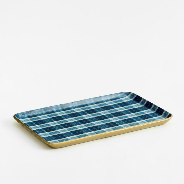 Printed – Striped Enamel Tray – Large