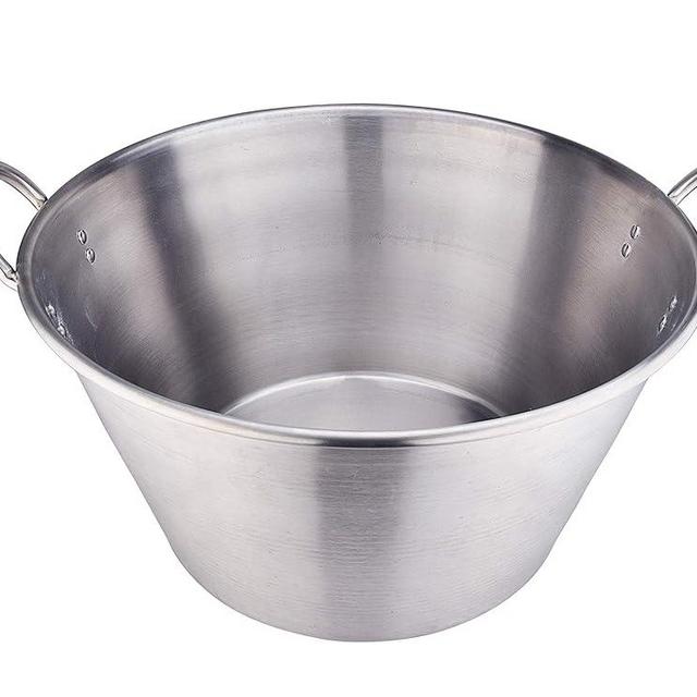 ARC Stainless Steel 21 Inches Heavy Duty Mexican Cazo Para Carnitas, 41QT Large Outdoor Wok Great for Carnitas and Braising