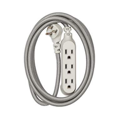 360 Electrical 360426 Habitat Modern Braided Extension Cord, 8 ft. - Tungsten