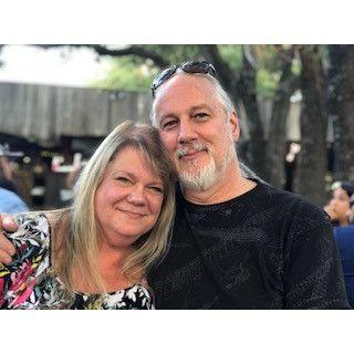 Dinner out at the Salt Lick BBQ in Austin, TX, with our dear friends Michael and Erin Kelbaugh