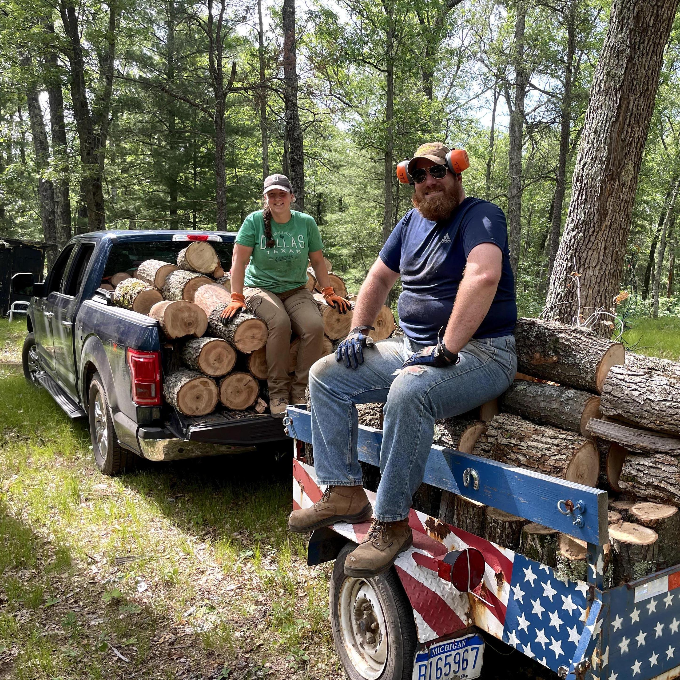 A successful wood run at Bill's family cabin in Manistee, MI