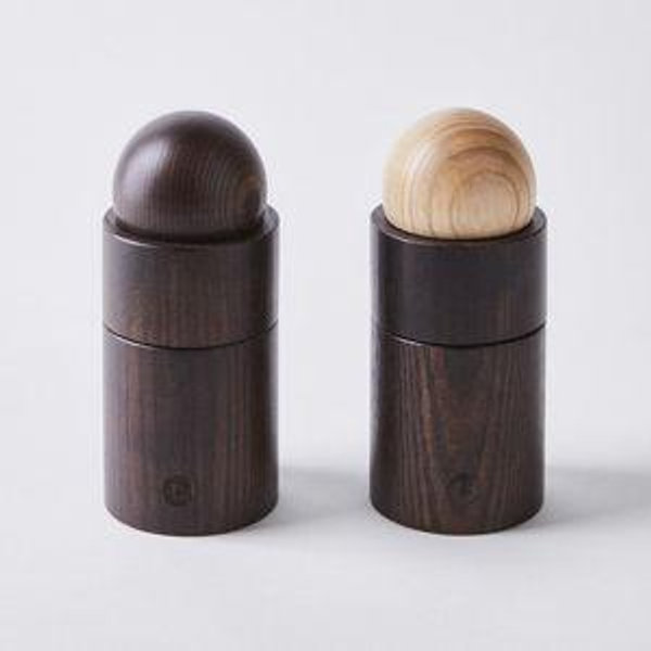 Food52 CrushGrind Aarhus Ash Pepper Mills, Wood, Set of 2