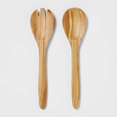 2pc Olivewood Utensil Serving Set - Threshold™