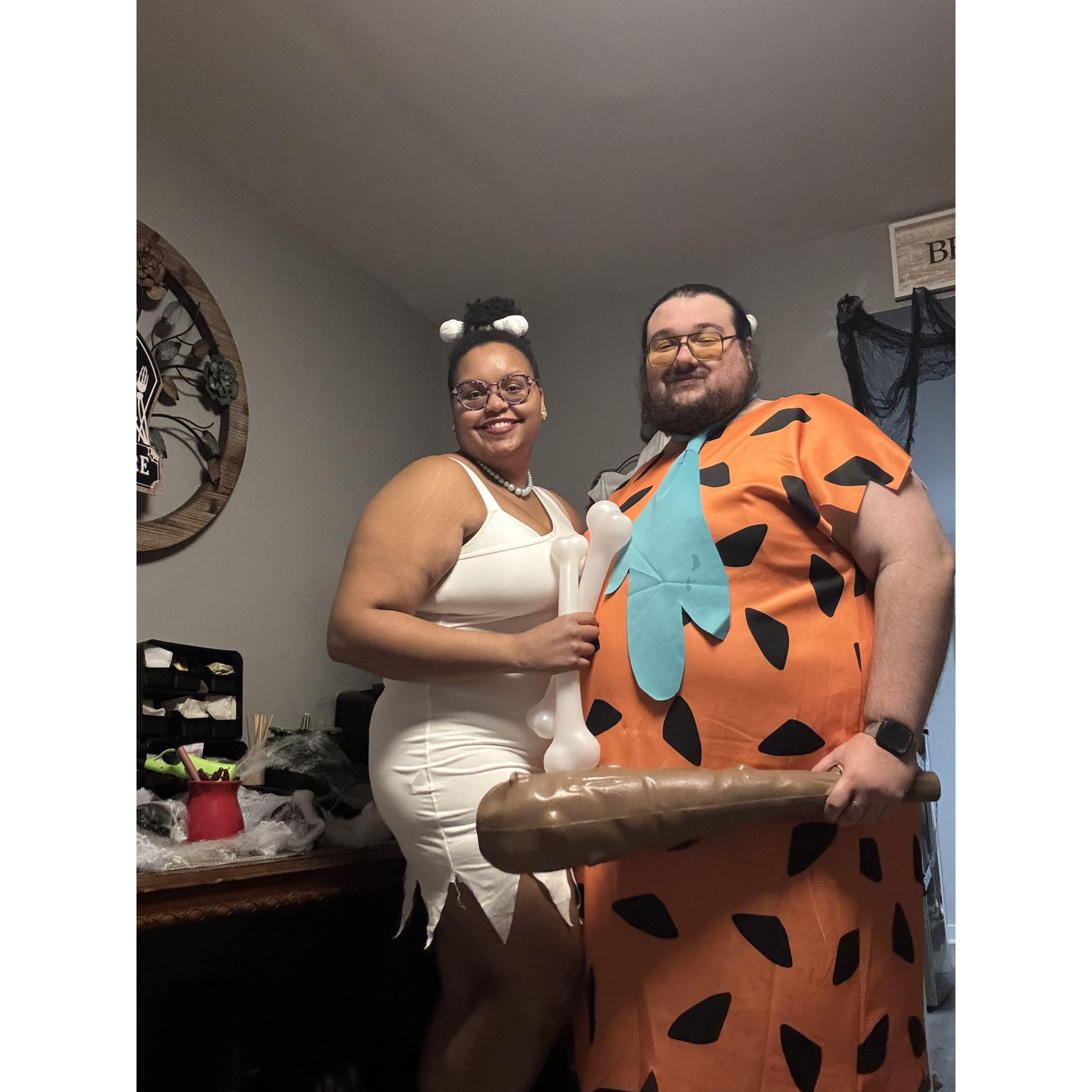 Fred and Wilma looking great for Halloween.