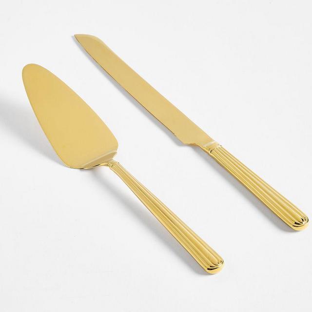 Monique Lhuillier Rivoli Cake Servers, Set of 2 - Gold