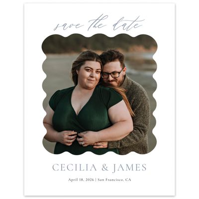 Periwinkle Gray, Grey Wedding Digital Save the Date - Biltmore Photo