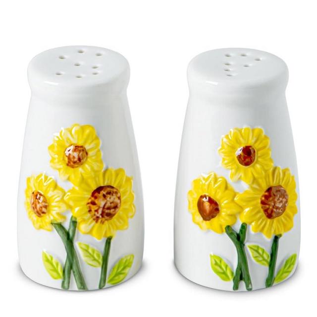 Sunflower Salt And Pepper Shakers Set Ceramic Salt And Pepper Set Cute Salt & Pepper Shaker Sets White Salt And Pepper Shaker Fancy Salt And Pepper Dispenser Salero Y Pimentero