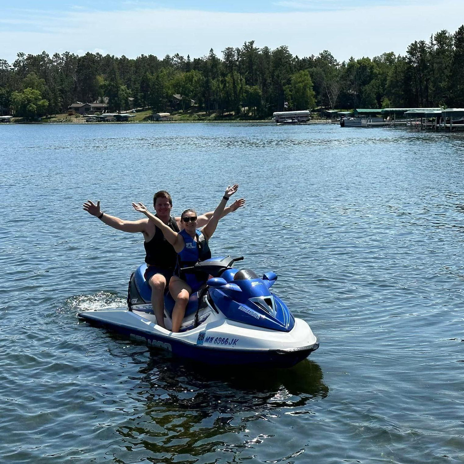 Jet Skiing in Whitefish Chain of Lakes, Minnesota