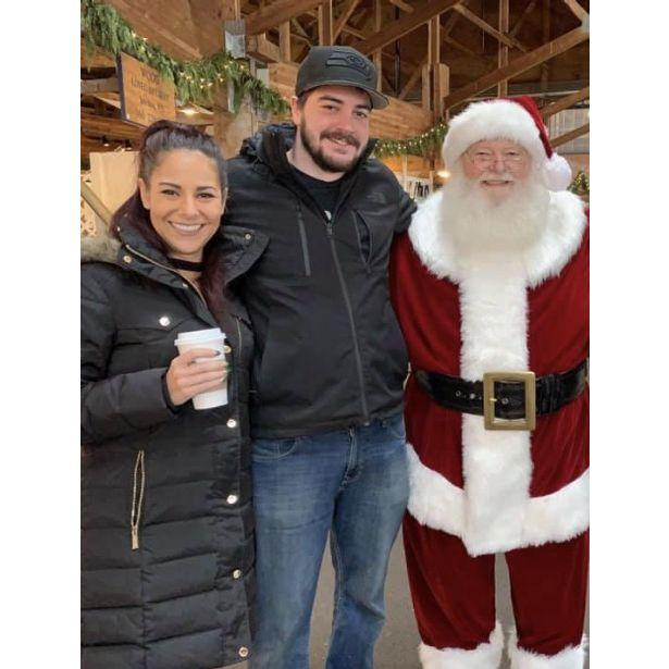 Dropping off our wishlists to Mr. Claus