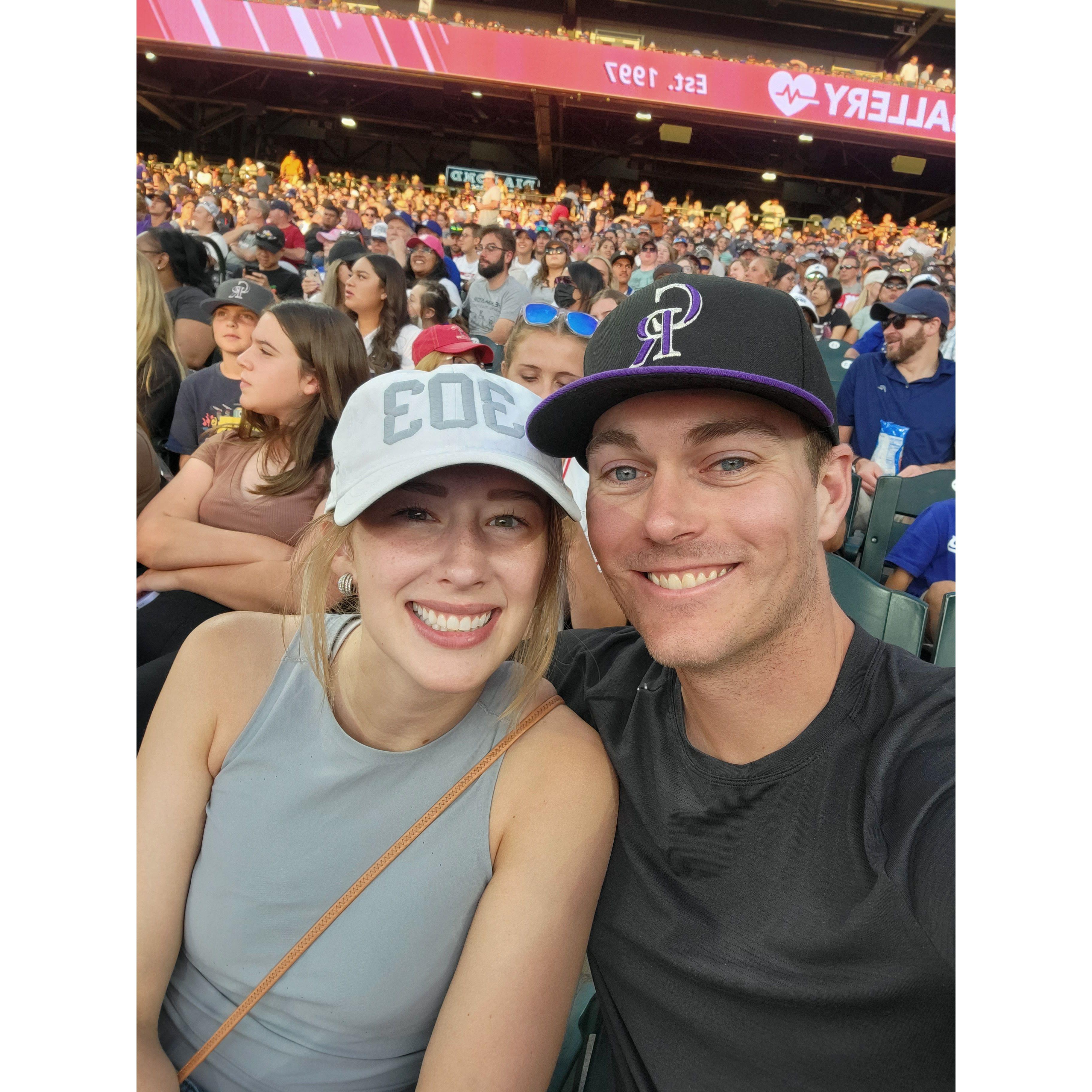 Enjoying a Rockies Game