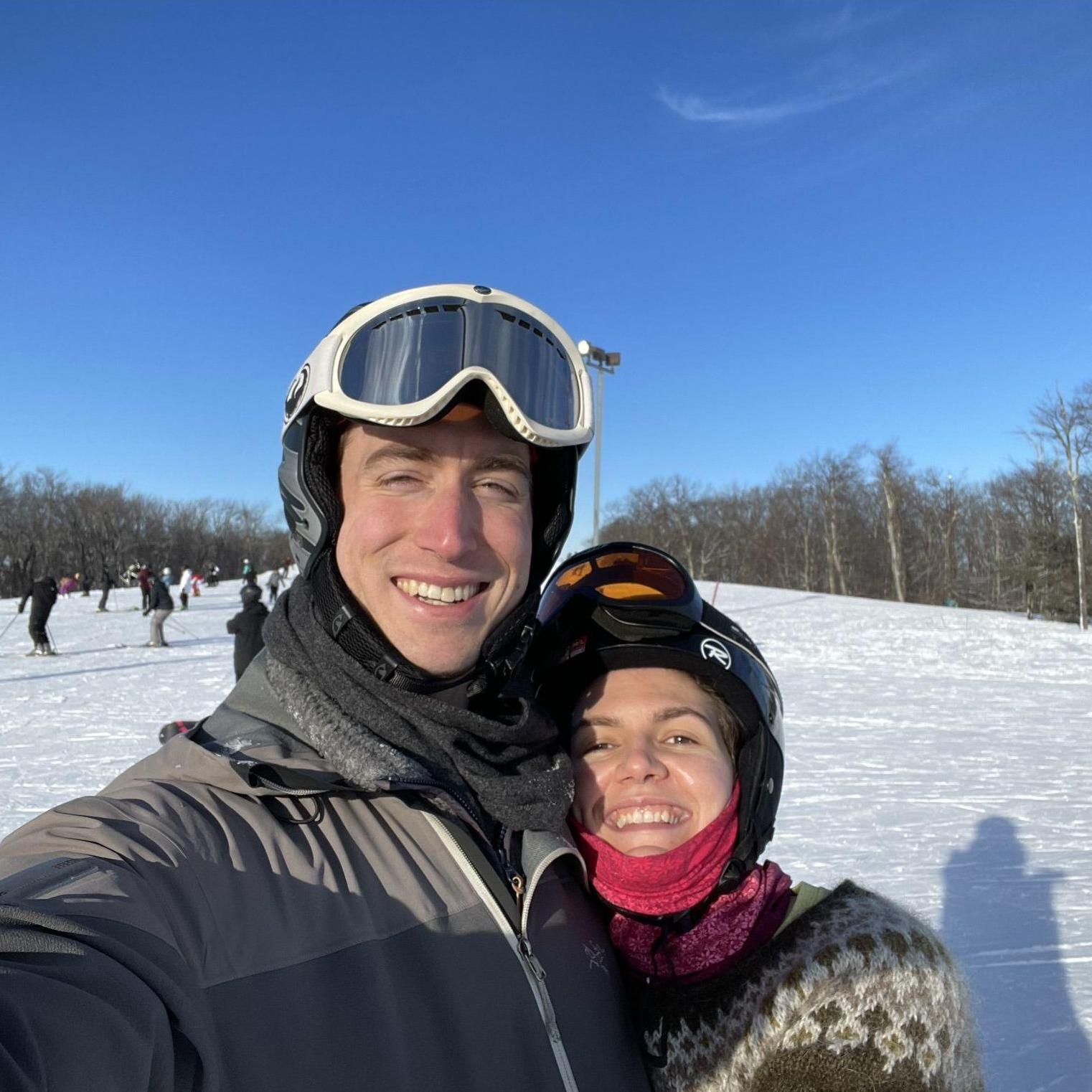 Winter 2022, skiing at Wisp (pre-broken hip)