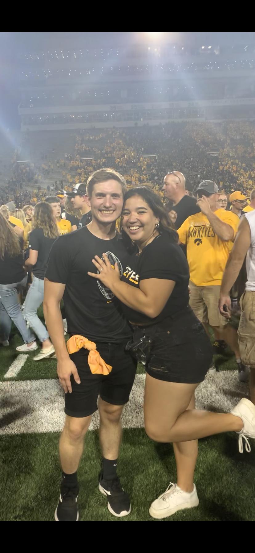 Stormed the field after Iowa beat Penn State!