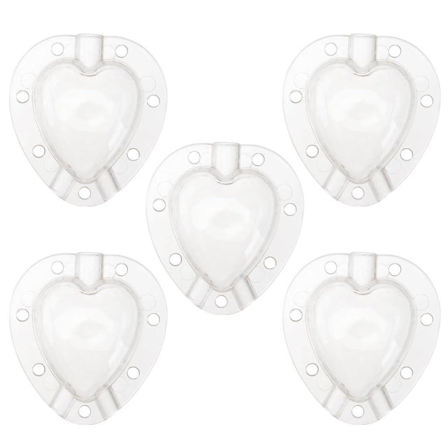 Yardwe 5pcs Garden Fruit Mould Heart Shape Fruit Growing Mould Vegetable Shaping Molds Reusable Fruit Forming Mould Tool for Strawberry Tomatoes Calabash White 4cm