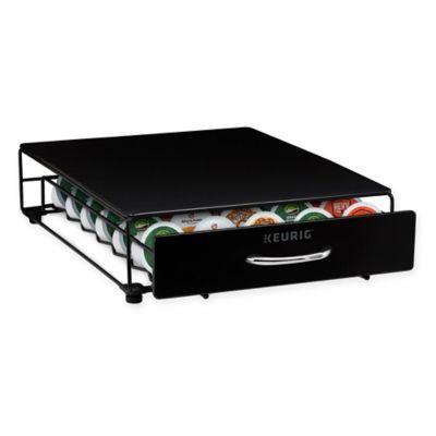 Keurig® 35-Pod Capacity Rolling Under-Brewer Storage Drawer in Black