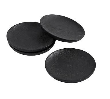 Chateau Acacia Wood Coasters, Set of 4 - Black
