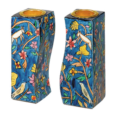 Oriental Flowers Fitted Candle Holders