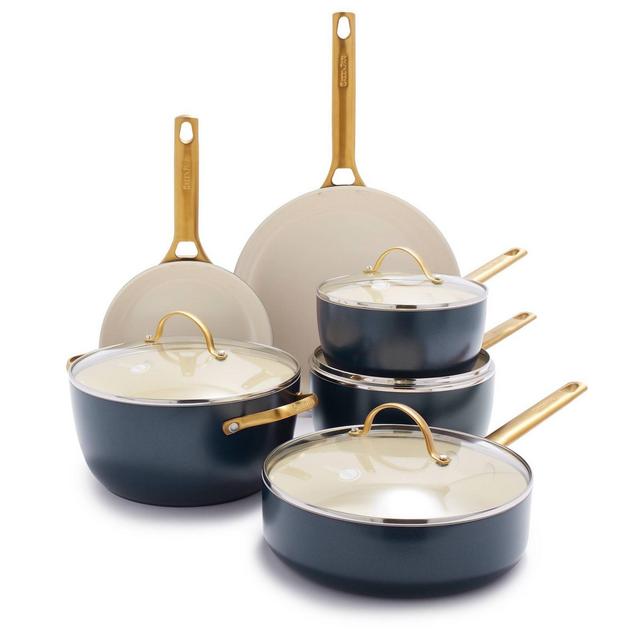GreenPan Padova Reserve 10pc Frypan Set Navy Blue
