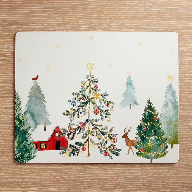Christmas in the Country Cork Placemats, Set of 4