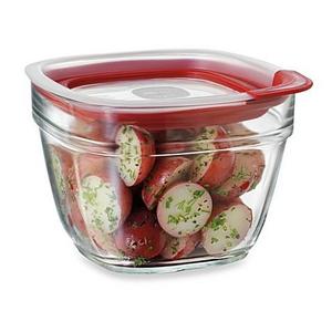 Rubbermaid® 5.5 Cup Square Glass Food Storage Containers with Easy-Find Lid