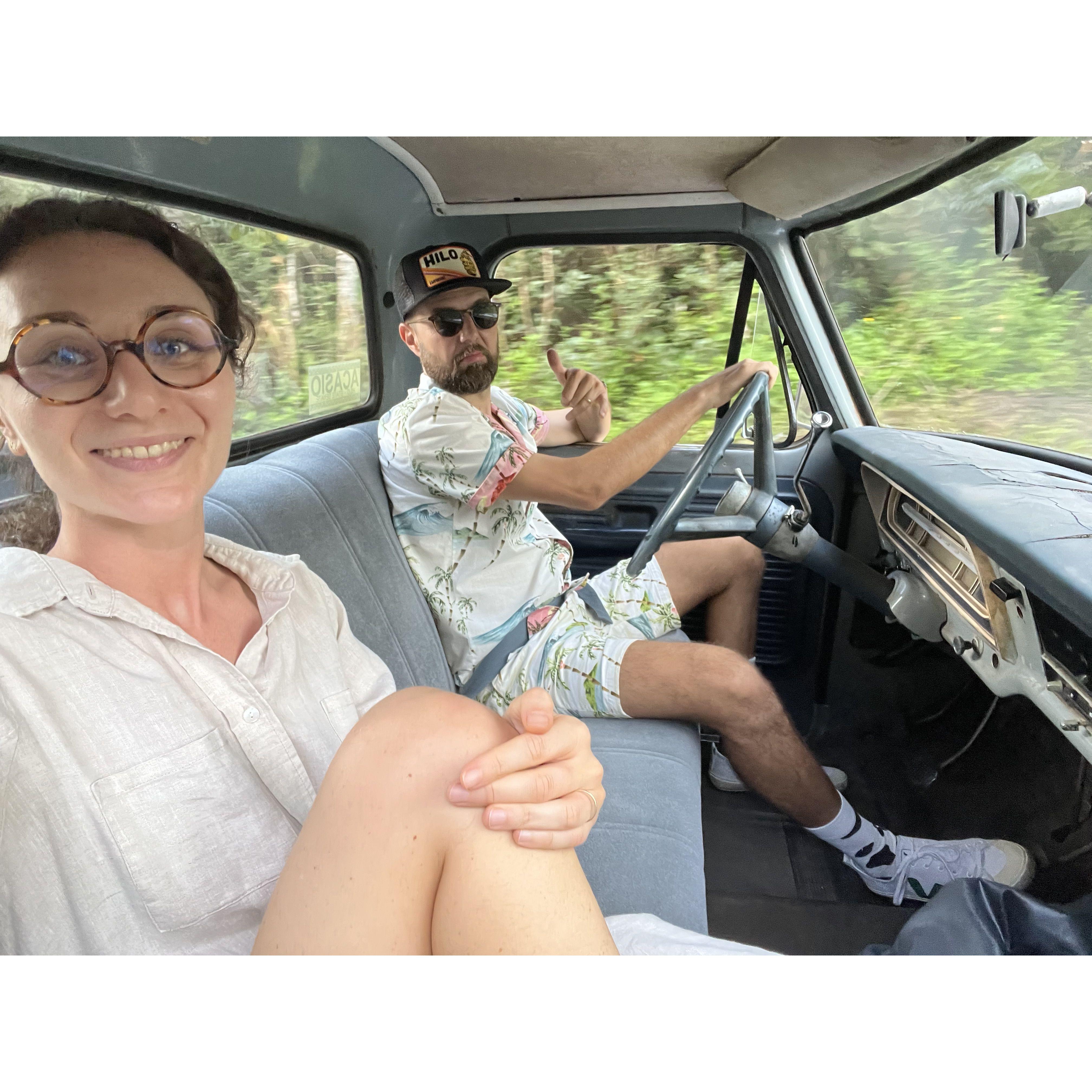 Carolines nya bil, en Ford F100 från 1970