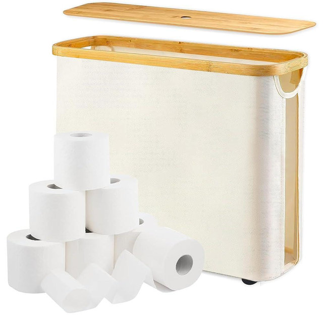 Toilet Paper Storage, Toilet Paper Basket, Toilet Paper Holder with Storage, Toilet Paper Storage Holder, Bathroom Toilet Paper Storage, Toilet Paper Storage with Lid, Bamboo Toilet Paper Holder
