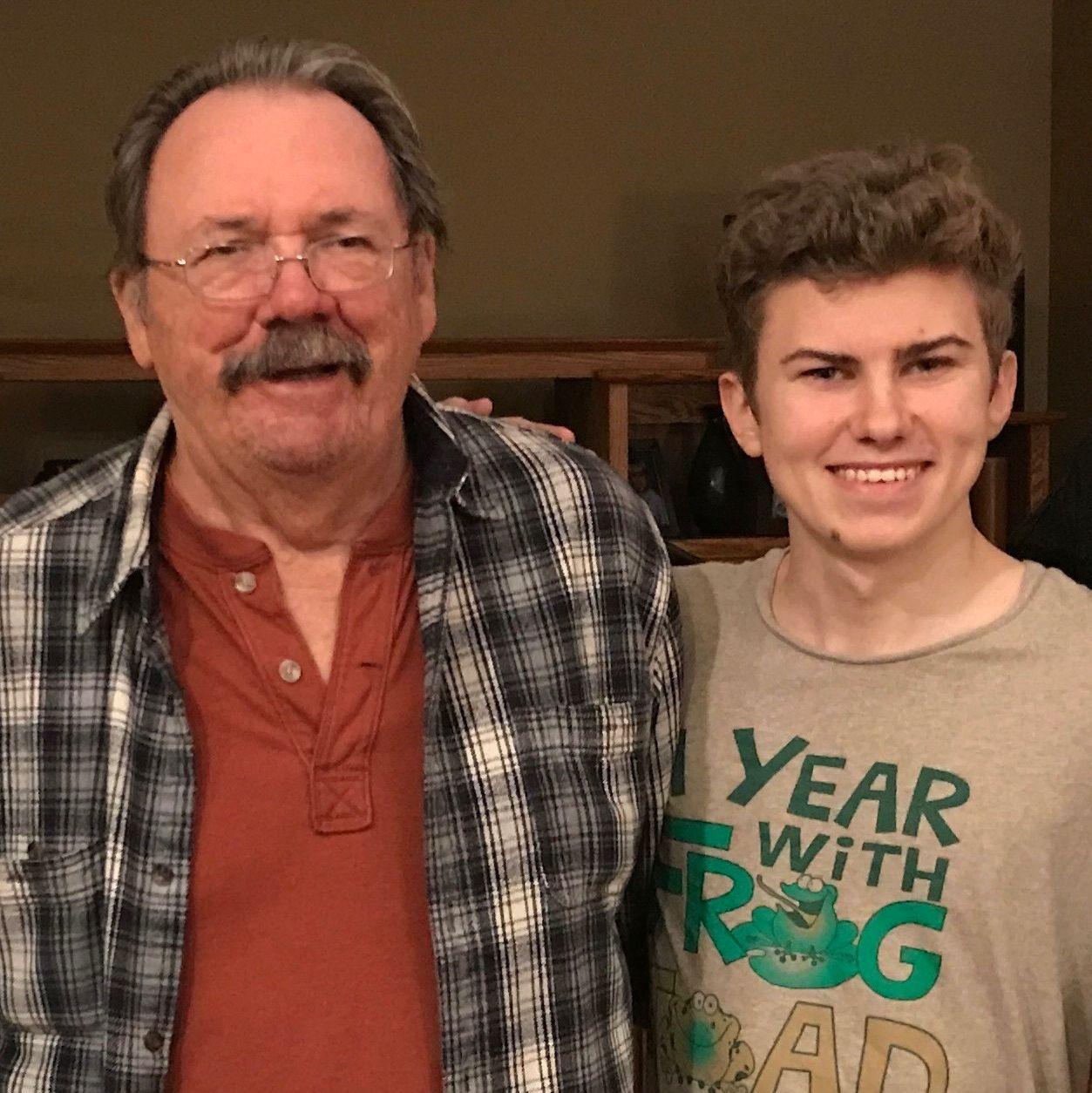 Cullen pictured with his late stepfather Al Hams