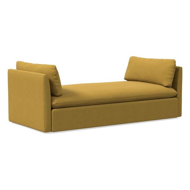 Shelter Daybed, Poly, Deluxe Velvet, Dijon, Concealed Support