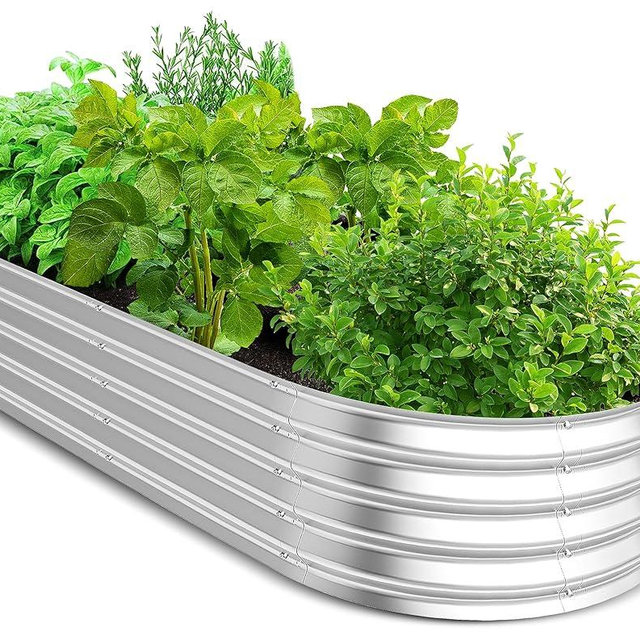 Utopia Home Galvanized Raised Garden Bed, 4ft x 2ft Lightweight Planter Boxes Outdoor with Easy Assembly, Large Garden Bed for Vegetables, Fruits, Flower