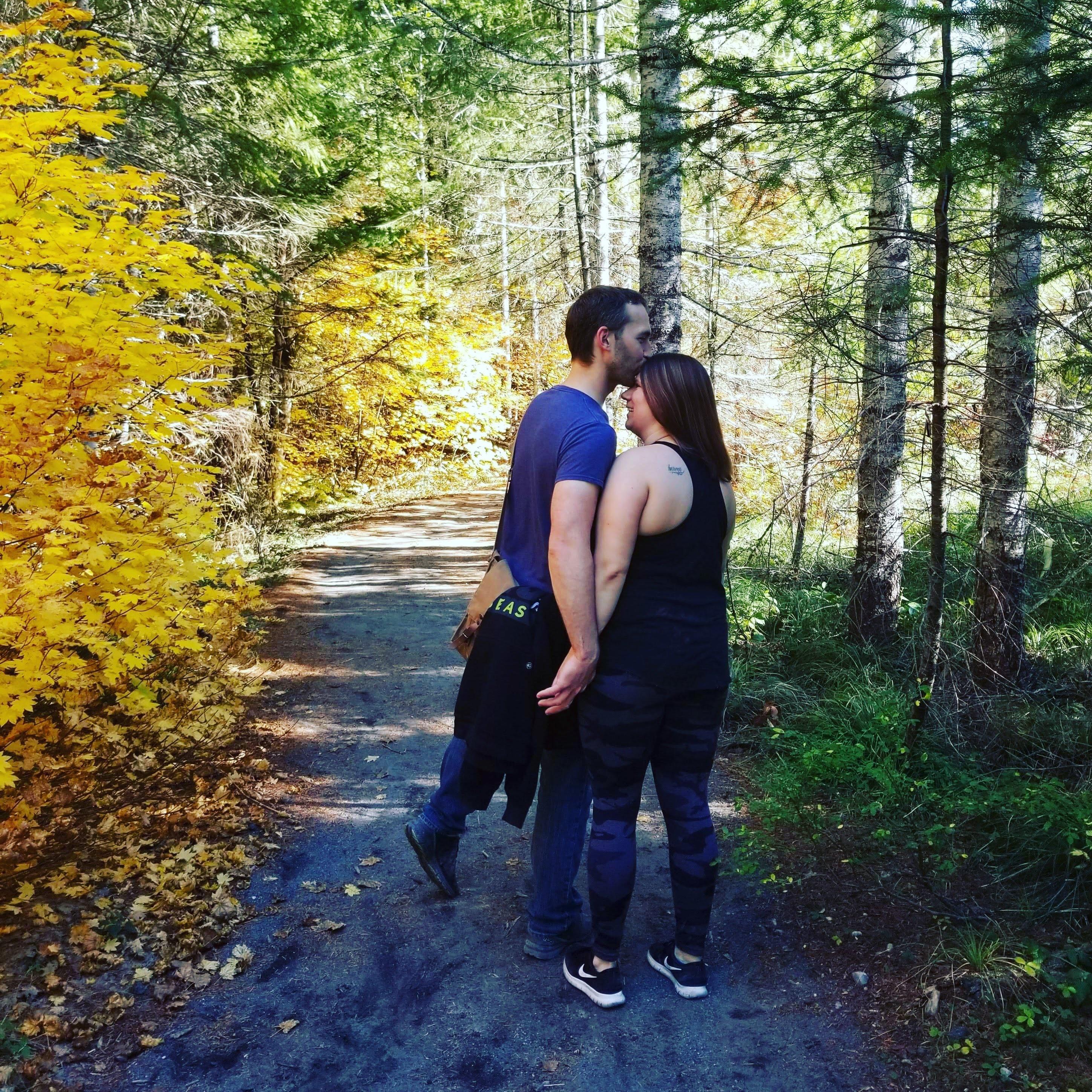 We hiked through the Ape Caves in October, and the walk back was beautiful!