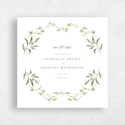 Marsh Green Wedding Save the Date - Verdure Square
