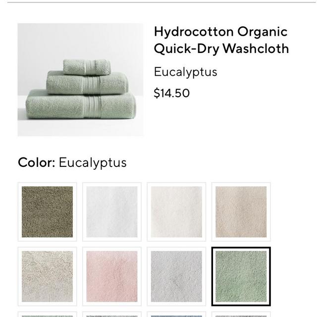 Hydrocotton Organic Quick-Dry Washcloth