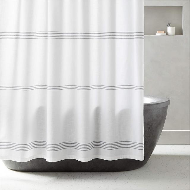 Raya White Shower Curtain 72"