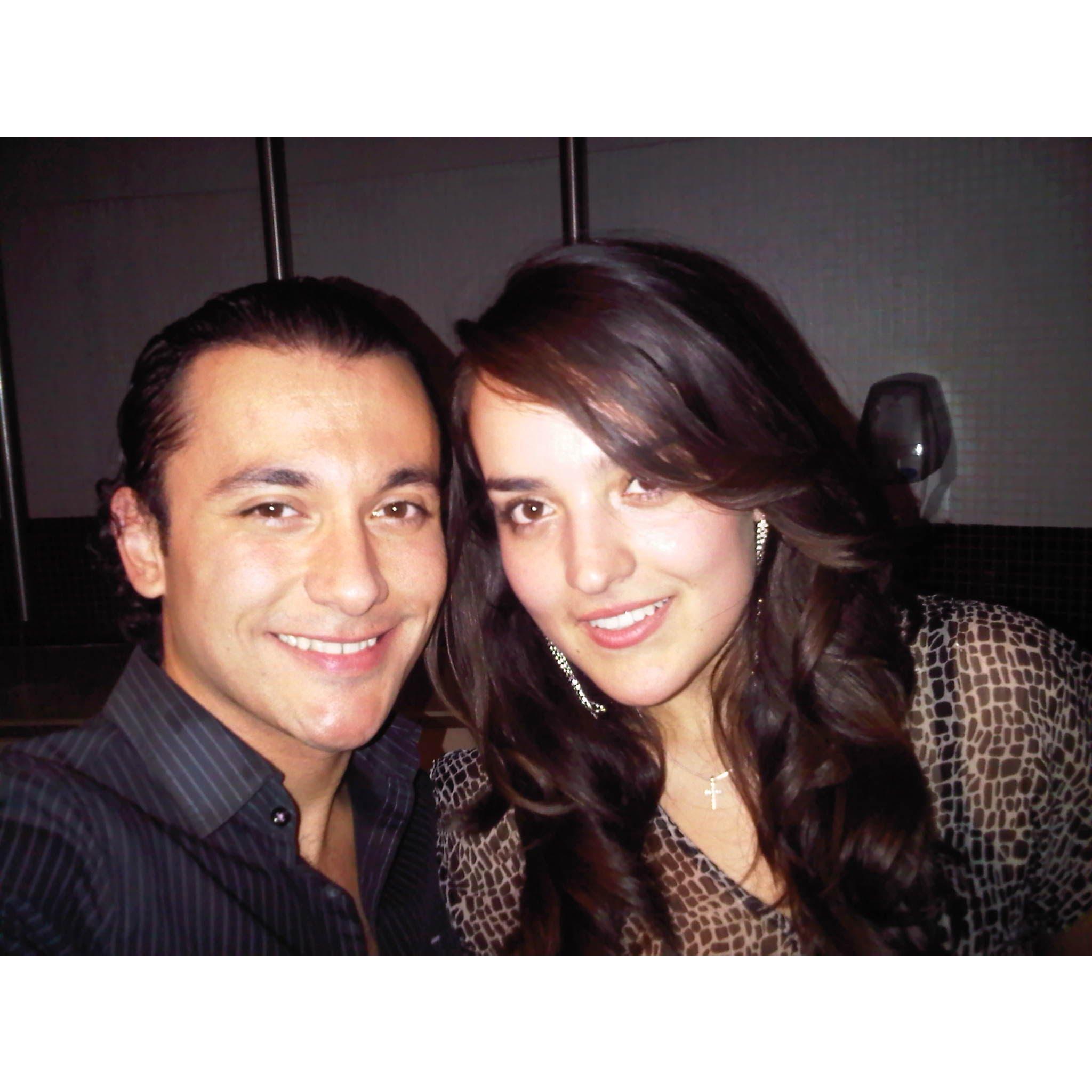 October 16th, 2010. Pont Alexandre III Club, Paris, France. "Our first time dancing!"