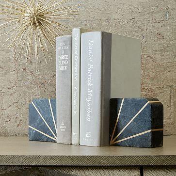 Stone Bookend - Gray Marble
