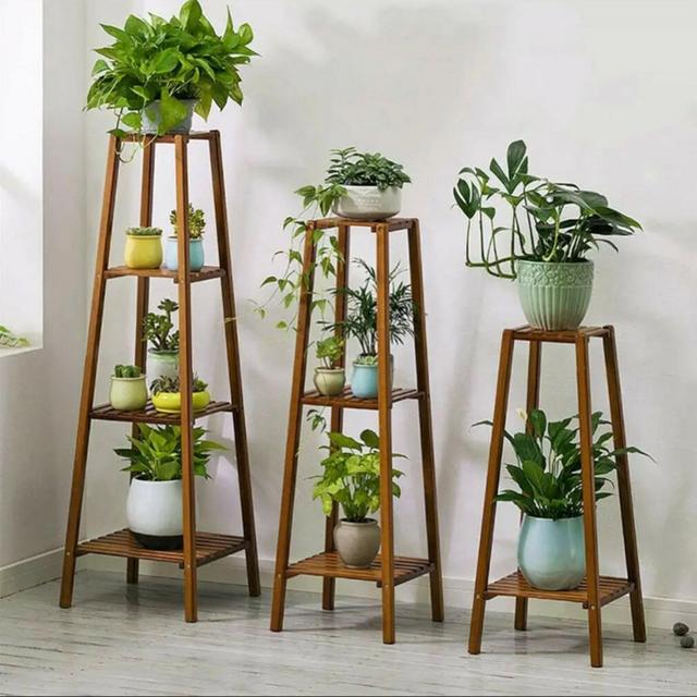 Multi-Tier Wooden Plant Stands