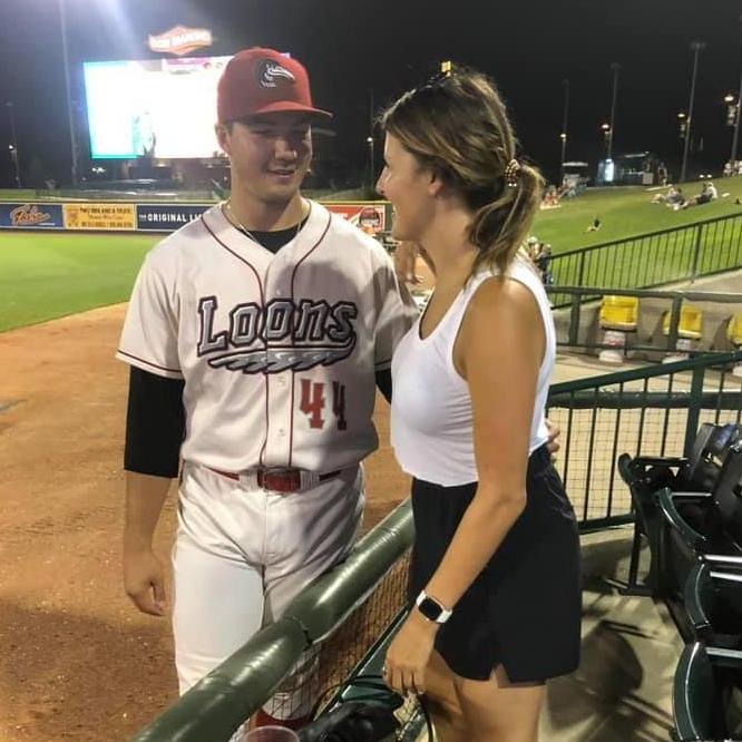 Visiting Midland to cheer on Aaron and the Great Lakes Loons.
