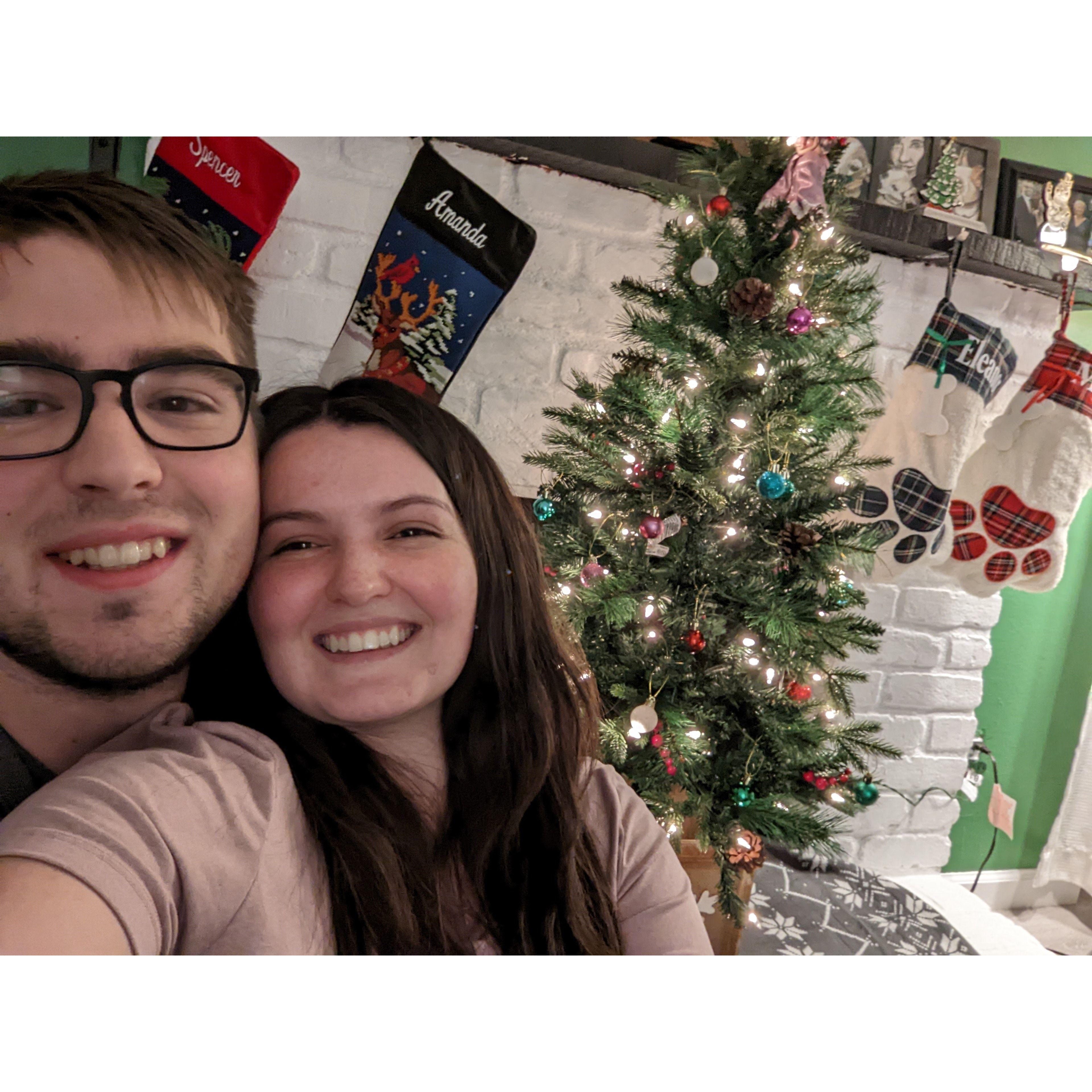 Our first Christmas tree together in our new condo!