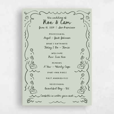 Deep Forest, Green Wedding Program - Somero