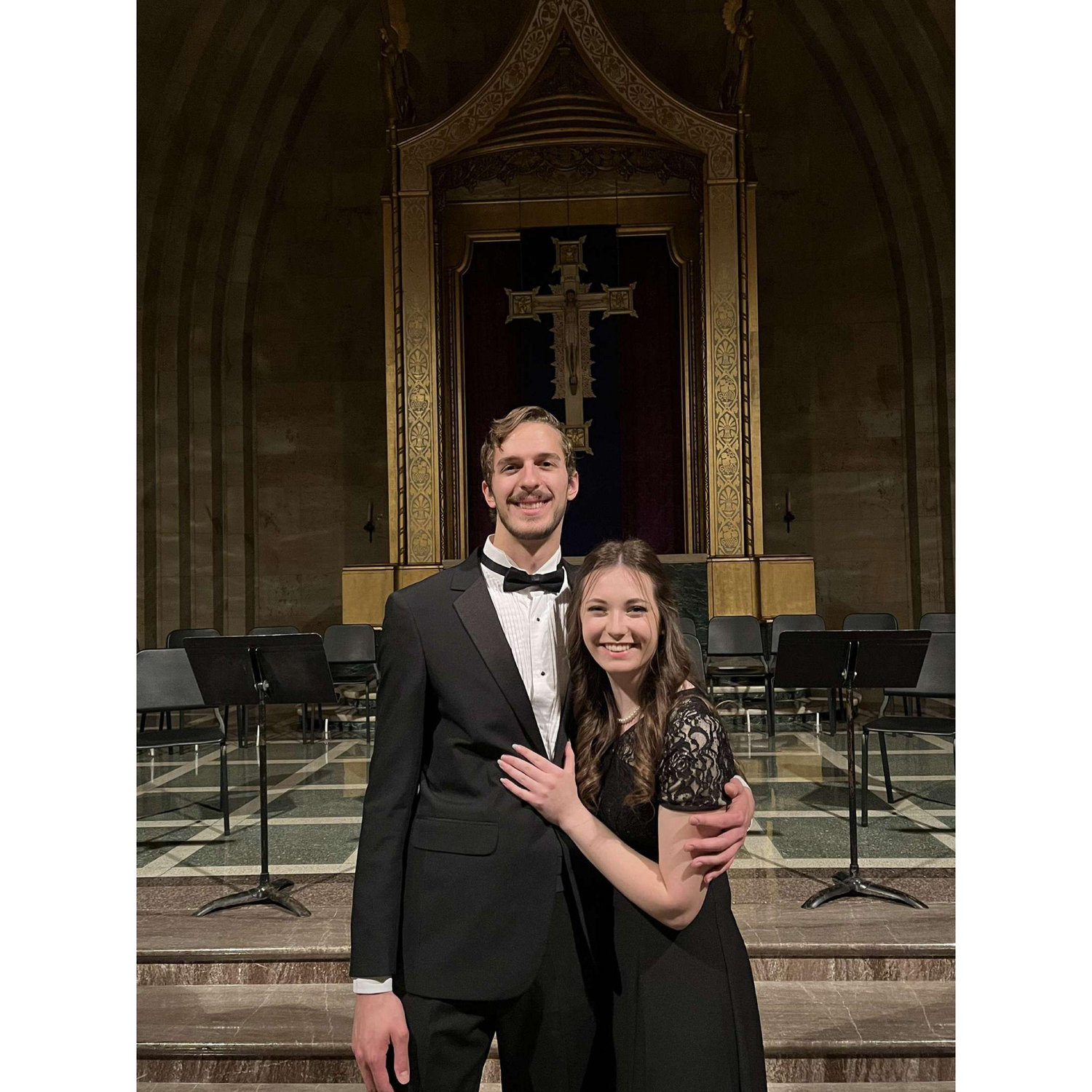 2021. Their first Vespers choir concert in the same chapel they are to be married in!