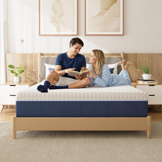 Gelsea 12 Inch King Size Mattress, Firm Gel Memory Foam King Mattress in a Box, Firm Back Support for Pressure Relief & Spinal Alignment, CertiPUR-US Certified, Fiberglass-Free