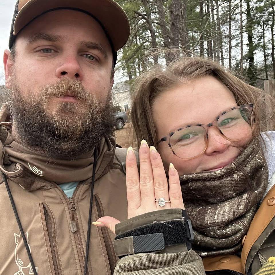 Said "I do" in the duck blind. Banded for life 🦆💍