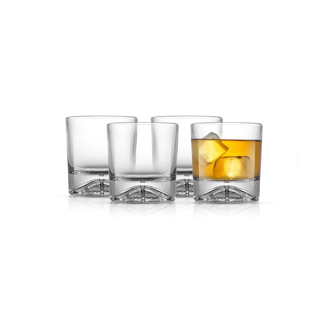 JoyJolt Swish Double Old Fashioned Tumblers - 10 oz, Set of 4