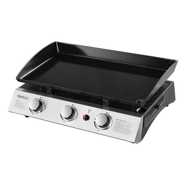 Portable PD1300 3-Burner Gas Griddle Black /Porcelain - Royal Gourmet