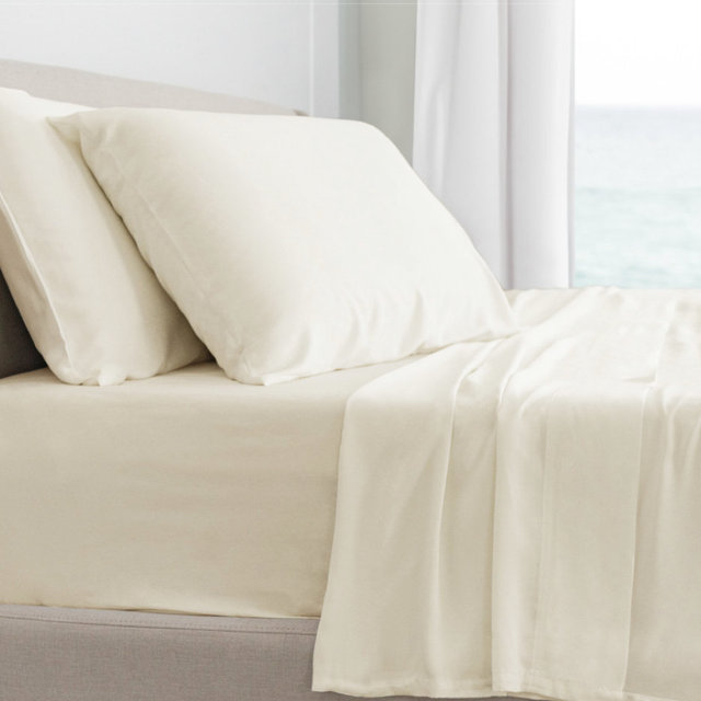 Classic Bamboo Bed Sheet Set King Ivory
