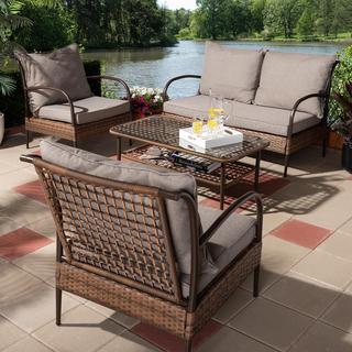 Tiago 4-Piece Outdoor Patio Lounge Set