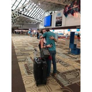 This picture captures such a special moment. This was the first time we had seen each other since I left for my study abroad trip to India. Joseph never squeezed me so tight. I felt so loved.