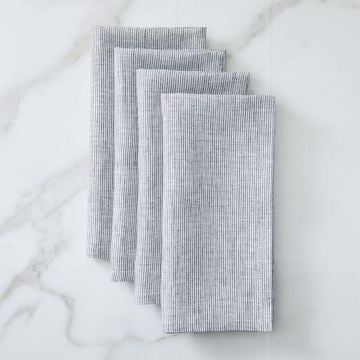 Mini Stripe Linen Napkins (Set of 4)